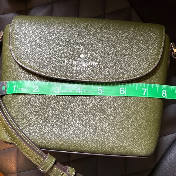 kate spade Olive Green Pebbled Leather Crossbody Bag - Picture 5 of 7